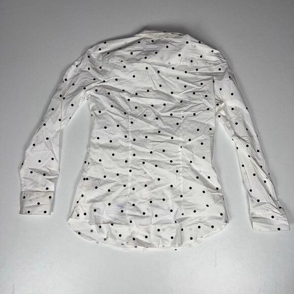 A. Moon Polka Dot Button Down Shirt White Size Small NWT - Picture 6 of 8